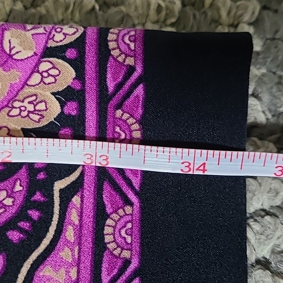 Briggs New York Purple and Black Paisley Skirt Size 10 Vtg Vintage - Picture 8 of 9